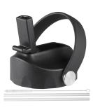 Mijafaron Straw Lid for Hydro Flask Wide Mouth 32oz 40oz - Black Flexible Handle Replacement Sports Cap Top with Straw - Buy Online on SooperMarket.com
