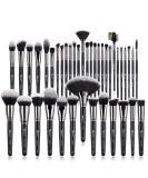 BEILI 40Pcs Professional Synthetic Makeup Brush Set for Foundation Blending Face Powder Blush Eye Shadows - Premium Kabuki Brushes Kit - Buy Online on SooperMarket.com