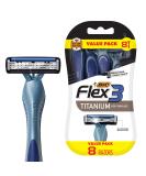 BIC Flex 3 Titanium Men's Disposable Razors - 8 Piece Kit for Face and Body Shaving - Buy Online on SooperMarket.com