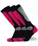 Kids Value Ski Socks - Boys & Girls Snowboarding Winter Cold Weather - 3 Pairs - Neon Pink - Buy Online on SooperMarket.com
