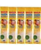 Quick Milk Vanilla - 5 Bags with 5 Magic Milk Drinking Straws Each | International Shipping Available - Buy Online on SooperMarket.com