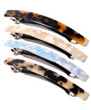 10 cm long thin hair clip rectangular automatic hair clips large celluloid leopard hair clasp hair clips for women girls thick medium hair color mix - Buy Online on SooperMarket.com