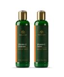 New Look | Tree of Life Vitamin C Brightening Duo, Facial Toner for Minimizing Pores & Facial Cleanser for Gentle Deep Cleaning with Organic Aloe, Clean Dermatologist-Tested Skin Care, 2 X 4 Fl Oz - Buy Online on SooperMarket.com
