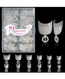 Ranrose Short Nail Tips - 600PCS Short Oval Half Cover False Nails | Acrylic Nails Short Tips with Box - 12 Sizes Round Natural - Buy Online on SooperMarket.com