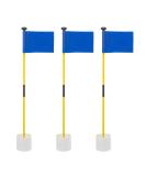 Murray Sporting Goods Golf Flagsticks Flags and Cups - Set of 3 - Perfect for Golf Course or Backyard Putting Greens | Mini Golf Flag Sticks in USA Colors for Pros and Juniors - Buy Online on SooperMarket.com