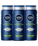 NIVEA MEN Maximum Hydration Body Wash, Aloe Vera Body Wash for Dry Skin, 3 Pack of 16.9 Fl Oz Bottles Amber, Citrus 16.9 Fl Oz (Pack of 3) - Buy Online on SooperMarket.com
