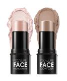 2 PCs Contouring Stick Set - Cream Bronzer & Highlighter for Flawless Makeup | Long-lasting Face & Neck Contouring Pen (Fair-0509) - Buy Online on SooperMarket.com