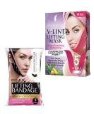 Double Chin Reducer V Line Lifting Mask + Slimming Face Strap | Contour & Tighten Chin V Up | Reusable Bandage Patch - Buy Online on SooperMarket.com