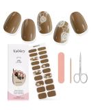 Kalolary Gel Nail Polish Strips Nail Gel Art Sticker Waterproof Full Nail Wraps Decal Sets with Scissors Nail File and Stick for Women Girls Nail Art Decor (UV/LED Lamp Required)-18 - Buy Online on SooperMarket.com