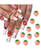 10 PCS 3D Pink Resin Strawberry Nail Charms - Metal Nail Decorations for DIY Crafts and Nail Art - Buy Online on SooperMarket.com
