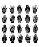 XMASIR Henna Tattoo Stencil Kit/Temporary Tattoo Template Set of 20 Sheets, Indian Arabian Tattoo Stickers Mehndi Stencils for Hand Body Art 20pcs-2 - Buy Online on SooperMarket.com