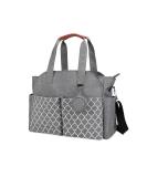 SONARIN Multi-Function Waterproof Baby Changing Tote Bag - Grey | Large Capacity Diaper Bag with Pacifier Holder and Travel Satchel Messenger Bag - Buy Online on SooperMarket.com