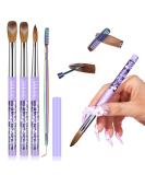 SAVILAND Kolinsky Acrylic Nail Brush Set - Sizes 6 10 14 | Professional Manicure Tool for Acrylic Nails & 3D Nail Art International Shipping Available - Buy Online on SooperMarket.com