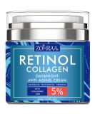 Retinol Cream for Face - Facial Moisturizer with Collagen Cream and Hyaluronic Acid, Anti-Wrinkle Reduce Fine Lines with Vitamin C+E Natural-Ingredient Day and Night Anti-Aging Cream For Women and Men - Buy Online on SooperMarket.com