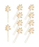 10 Pieces Bride Hair Accessories, Vintage Gold Leaf Hair Pins, Bridesmaid Headpiece for Wedding Hair Pins, Bride and Bridesmaid Hairstyle Accessories - Buy Online on SooperMarket.com