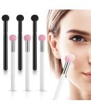 6-Piece Sponge Makeup Applicator Set - Washable Powder Puff & Brush for Flawless Foundation Concealer & Eyeshadow - Pink & Black - Buy Online on SooperMarket.com