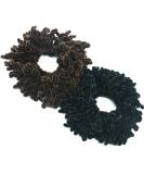 OrangeTag 2Pack Volumising Scrunchie Set for Big Hair, Hijab Volumizer - Dark Coffee & Black - Buy Online on SooperMarket.com