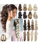 Ponytail Extension Clip in Claw 18" Long Curly Wavy Jaw Pony Tails Clip on Hairpiece for Women Girls Bleach Blonde 18 inch BleachBlonde - Buy Online on SooperMarket.com