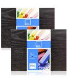 COLOUR BLOCK Glue Bound Soft Pastel Paper Pad Professional Cold Pressed Acid-Free Pastels Black Paper 12X16 Inches 230gsm 24 Sheets 2 Pack - Buy Online on SooperMarket.com