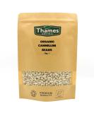 Organic Cannellini Beans 1kg - High Fibre High Protein No Additives No Preservatives Raw Vegan GMO-Free - Nutritious and Flavorful - Great for Soups Salads and Casseroles - Thames Organic - Buy Online on SooperMarket.com