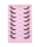 Half Lashes Natural Looking Cat Eye Lashes Accent Eyelashes Multi-layers Wispy Fluffy 3D Curly False Lashes Pack by Mavphnee - Buy Online on SooperMarket.com