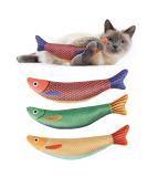 Osdue Catsmint toys 3 pieces of fish cat mint toys simulation fish catnint teeth cleaning dental cat toys plush fish toys for cat and kitten - Buy Online on SooperMarket.com