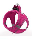 Joyal dog harness reflective soft padded dog dishes Air-Mesh breathable breast dishes for small medium-sized dogs M bright pink M-breast: 42-47cm hot pink - Buy Online on SooperMarket.com
