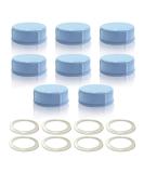 Maymom Solid Lids with Sealing Ring for Standard Bottles - Compatible with Medela, Ameda, Nuk, Playtex, Gerber, Lifefactory - 8pc Set (Blue) - Buy Online on SooperMarket.com