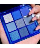 Yeweian Blue Eyeshadow Palette - 9 Colors Glitter Matte Makeup for Women | Highly Pigmented & Waterproof Smokey Eye Palette (06) - Buy Online on SooperMarket.com