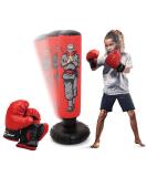 Inflatable Kids Punching Bag with Boxing Gloves | 47 High Free Standing Bounce Back Bag for MMA, Karate, Taekwondo | Gifts for Kids - Boys and Girls - Buy Online on SooperMarket.com