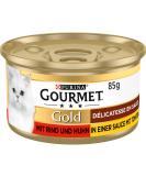 PURINA GOURMET Gold D licatesse en Sauce wet cat food with beef and chicken 12-pack (12 x 85g) - Buy Online on SooperMarket.com