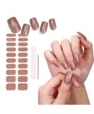 Semi Cured Gel Nail Strips Gel Nail Stickers - 20 Pcs Nail Stickers for Nail Art - Soft Self-Adhesive Gel Nail Wraps Easy Apply & Remove for Salon-Quality Manicure Kit (UV/LED Lamp Required)(BSS-0342) - Buy Online on SooperMarket.com
