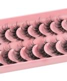 Shop 3D Handmade False Eyelashes - Natural Look Fluffy Strip Lashes 10 Pairs (Hy58) - International Shipping - Buy Online on SooperMarket.com