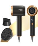 Ions hair dryers FEEKAA hair dryer 100 million negative ions ensures shiny hair with rotating magnetic nozzle concentrate and diffuser for travel & curly hair matt black - Buy Online on SooperMarket.com