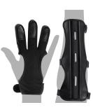 MARRTEUM 2 Pcs Archery Glove & Arm Guard Kit - Leather PU Bracer Three Finger Guard Set for Men, Women & Youth - Buy Online on SooperMarket.com