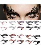 Eye shadow Tattoo Sticker  Temporary Eye Tattoo Makeup Transfer Stickers Eyeliner Eyeshadow Sticker Eyes Makeup Party Lace Stickers on Face 20pcs /10 Pairs -Colorful - Buy Online on SooperMarket.com