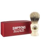 Commodore Best Badger Brush - Simpson Shaving Brushes - Faux Ivory Handle - Buy Online on SooperMarket.com