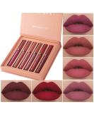 6 Pcs Matte Liquid Lipstick Set Nude Lip Gloss Non-Stick Cup Not Fade Waterproof Long Lasting Lip Sticks Gift For Make Up Women (Set A) - Buy Online on SooperMarket.com