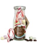 DIY hot chocolate chocolate sweet drinking chocolate in a glass with 45 gr chocolate drops mini-marshmallows and a candy rod warm cocoa hot chocolate - Buy Online on SooperMarket.com