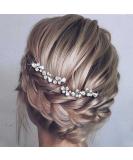 Bride Wedding Hair Pins - Silver Crystal Rhinestone Hair Accessories (Pack of 2) - Easedaily - Buy Online on SooperMarket.com