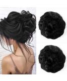 JJstar 2PCS Curly Fake Hair Buns Donut Tousled Updo - Jet Black - Buy Online on SooperMarket.com