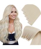 Laavoo Real Hair Tape Extensions - Invisible Blond #1000 Virgin Skin 40cm 5pcs (10g) - Premium Quality - Buy Online on SooperMarket.com