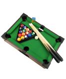 Benfu Mini Table Billiards Game Set - Includes Pool Table, 15 Colorful Balls, Cue Ball, Sticks, Chalk & Triangle - Perfect for Home and Office Desktop Fun - Buy Online on SooperMarket.com