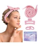 CORATED Heatless Curling Rod Headband - 60 Extra Long Soft Hair Curlers for Overnight Curls - No Heat Styling for Short & Long Hair - Pink - Buy Online on SooperMarket.com