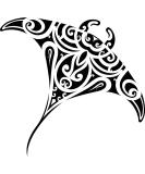 Dopetattoo 6 sheets Temporary Tattoos for Men and Women Stingray Maori Tribal Polynesian Fake Tattoo for Neck Arm Hands Leg - Buy Online on SooperMarket.com