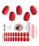 EBANKU 20 PCS Semi Cured Gel Nail Strips Gel Nail Strips Full Wraps Adhesive Gel Nail Stickers with Nail File and Stick(UV/LED Lamp Required)-5 # 5 - Buy Online on SooperMarket.com