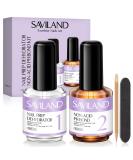 Saviland Nail Dehydrator and Primer - Acid-Free Natural Formula | Protein Bonding Acrylic Nail Kit | Superior Bonding for Gel Polish | Professional Salon Acrylic Nail Supplies | 2x15ml - Buy Online on SooperMarket.com