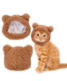 WLLHYF Cute Cat Winter Warm Bear Hat Soft Comfortable Adjustable Small Pet Headwear Costume Clothes for Cat Kitten Puppy Dog(Brown) - Buy Online on SooperMarket.com