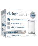 Dekor Classic Diaper Pail Refills | 2 Count | Most Economical Refill System | Quick & Easy to Replace | No Preset Bag Size  Use Only What You Need | Exclusive End-of-Liner Marking | Baby Powder Scent - Buy Online on SooperMarket.com