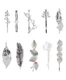 10 Pack Silver Vintage Retro Geometric Hair Clips for Women - Minimalist Metal Hairpin Set for Party Hair Accessories - Buy Online on SooperMarket.com